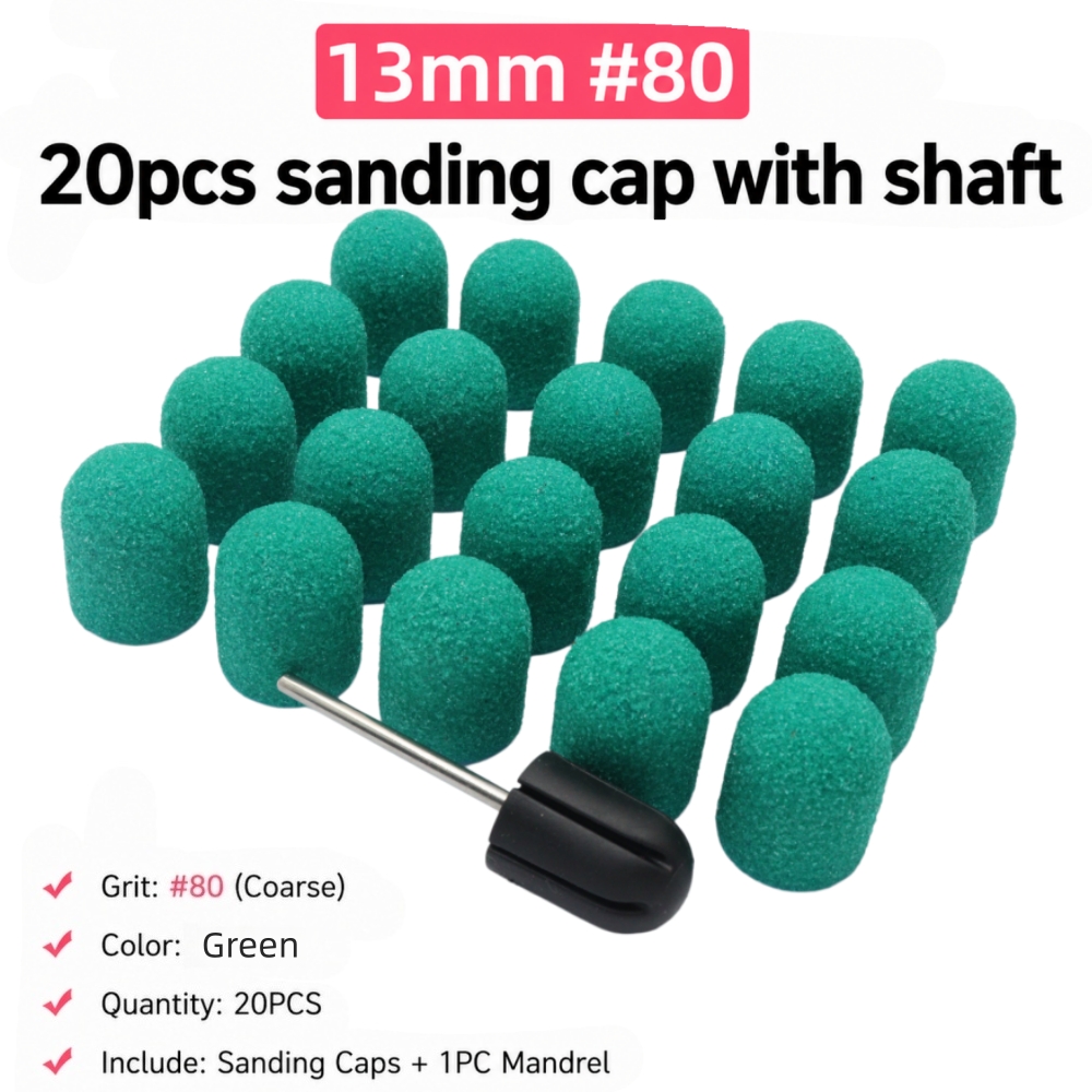 Carbide End Mill - 20Pcs 13mm Nail Drill Bits Sanding