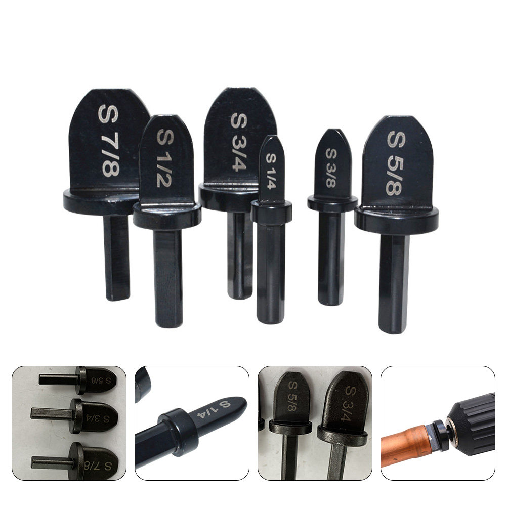 Drill Bit Set - 6Pcs Copper Pipe Swaging Drill Bits