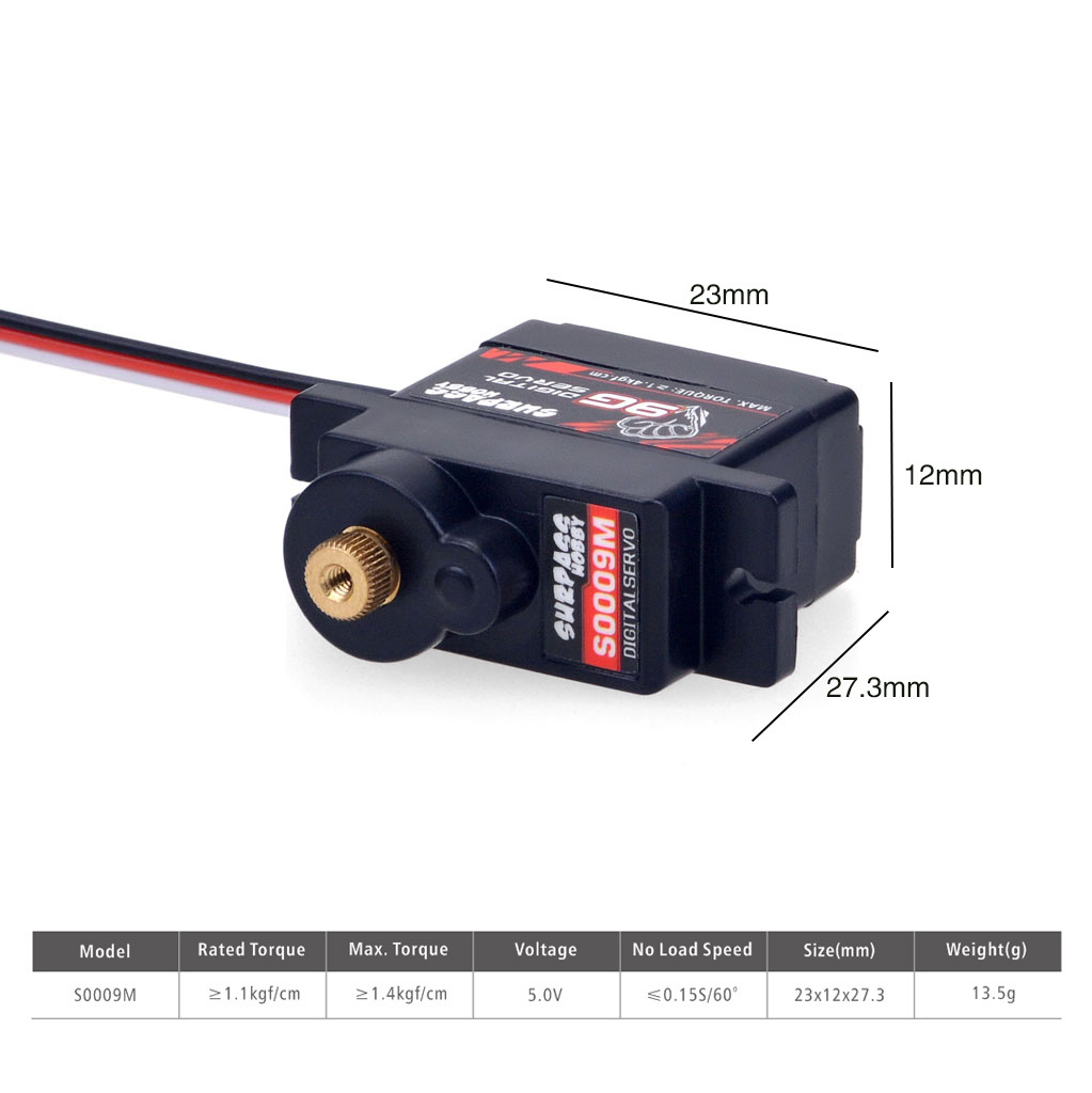 RC Digital Micro Servo 2g 3.7g - đánh giá và giá Servo 9G