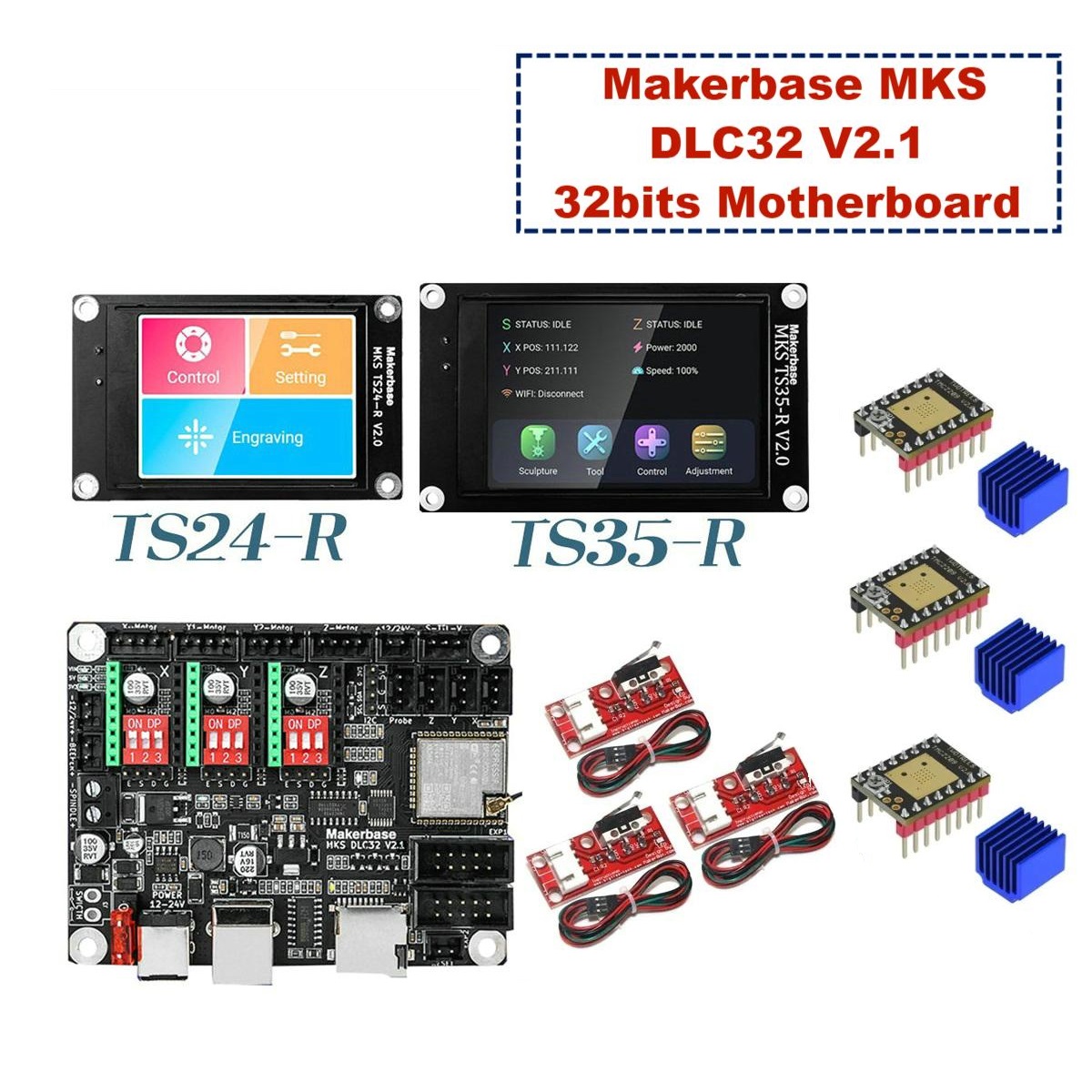 Makerbase MKS DLC32 V2.1 32bit - đánh giá và giá Lm8Uu Bearing