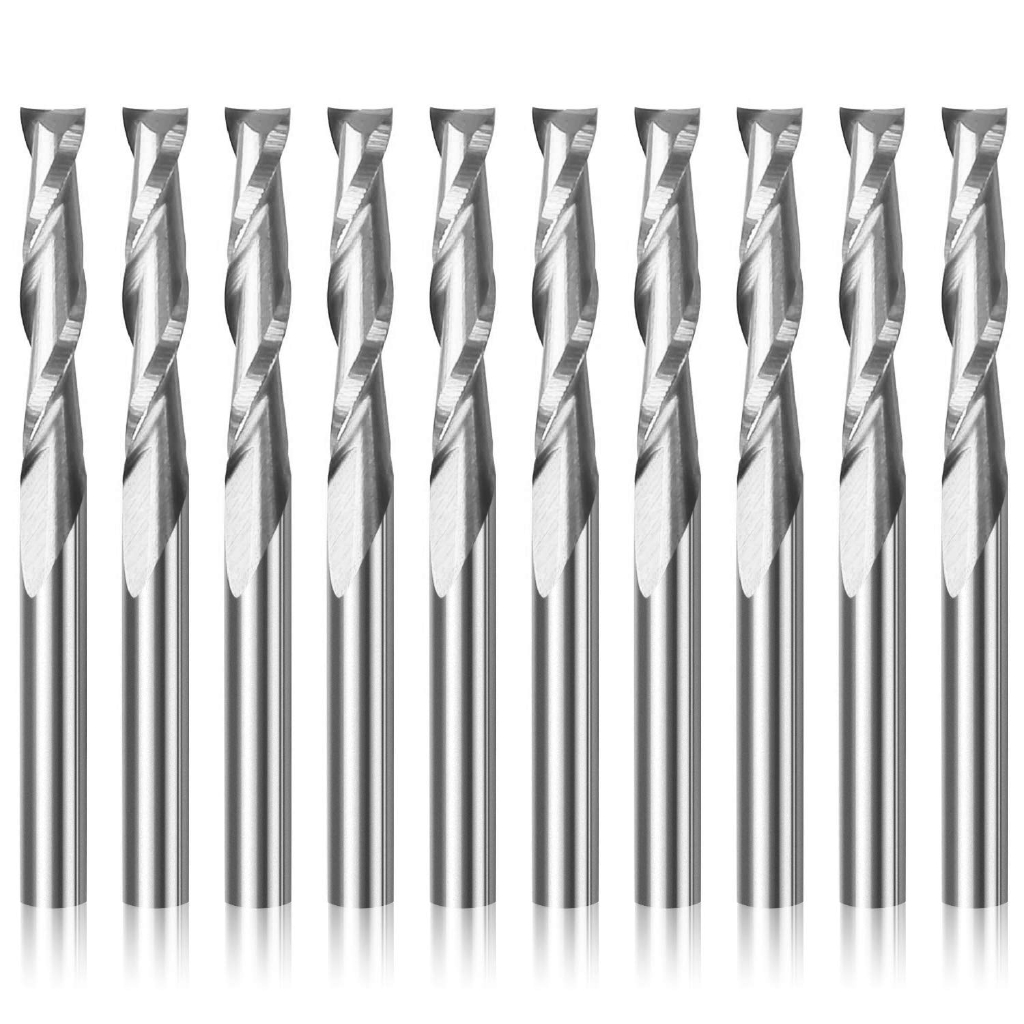 10 Chiếc 3.175 1/8 Vỏ 2 Sáo Xo - đánh giá và giá End Mill Set