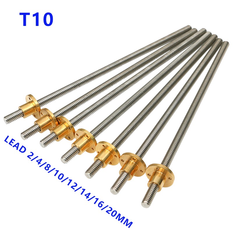304 stainless steel T10 10mm L - đánh giá và giá Lead Screw 8Mm