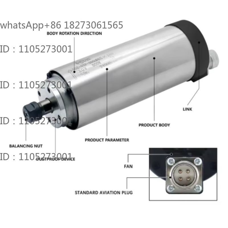 24000RPM Round Water‑Cooled Sp - đánh giá và giá Water Cooled Spindle