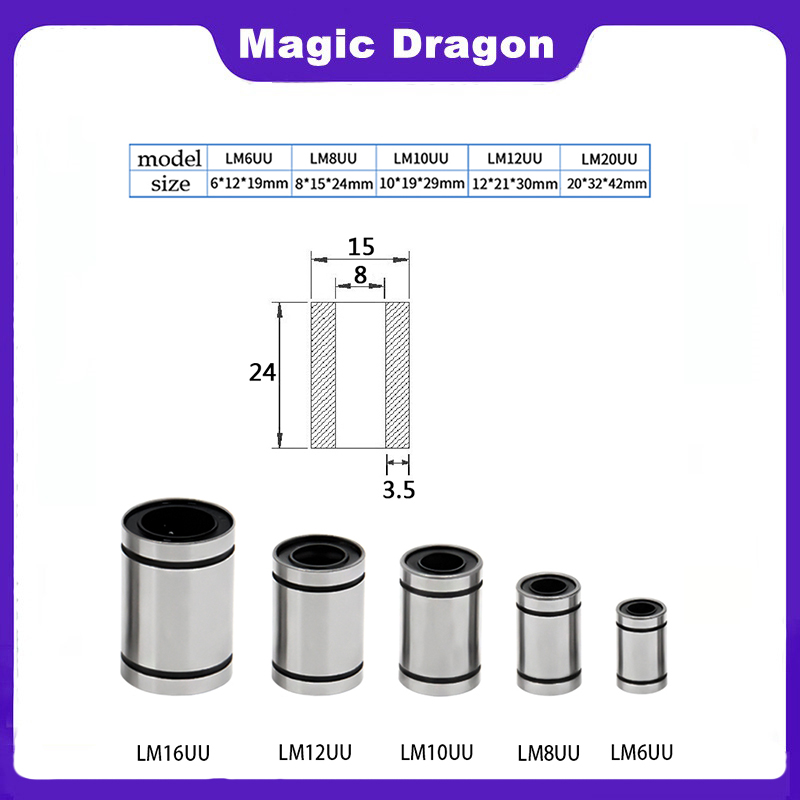 4/10pc LM3UU LM4UU LM5UU LM6UU - đánh giá và giá Lm8Uu Bearing