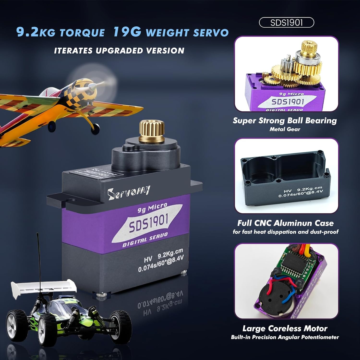 SERVOMY-SDS1901 Digital 9G Mic - đánh giá và giá Servo 9G