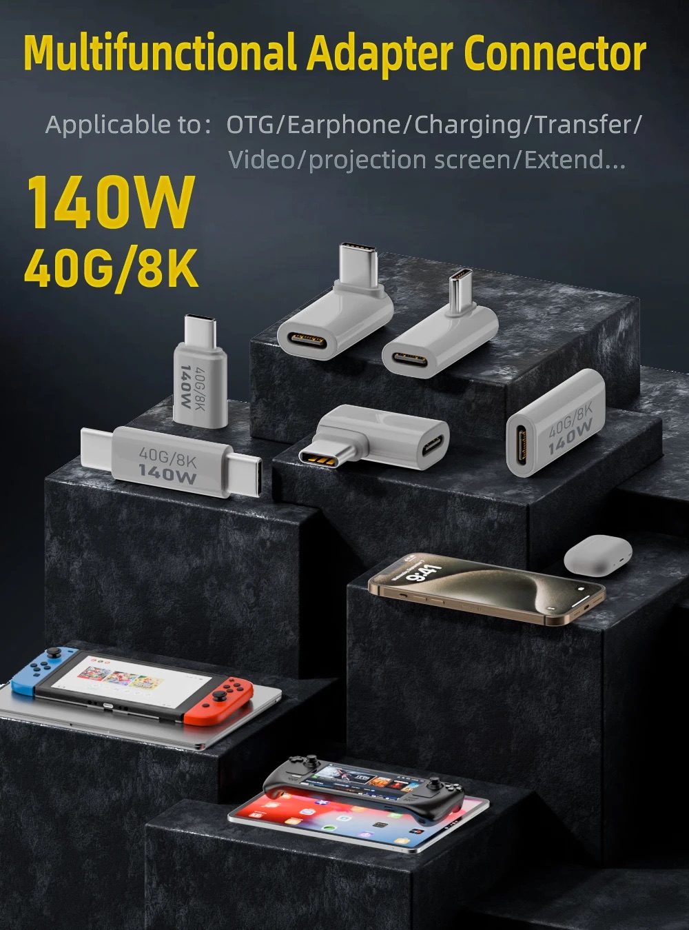 PD140W USB3.1 Type C to USB C  - đánh giá và giá Coupling 8Mm