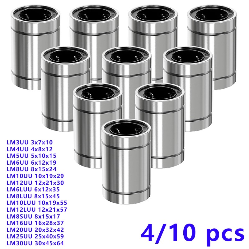 4/10PCS LM8UU LM10UU LM16UU LM - đánh giá và giá Linear Rod 8Mm