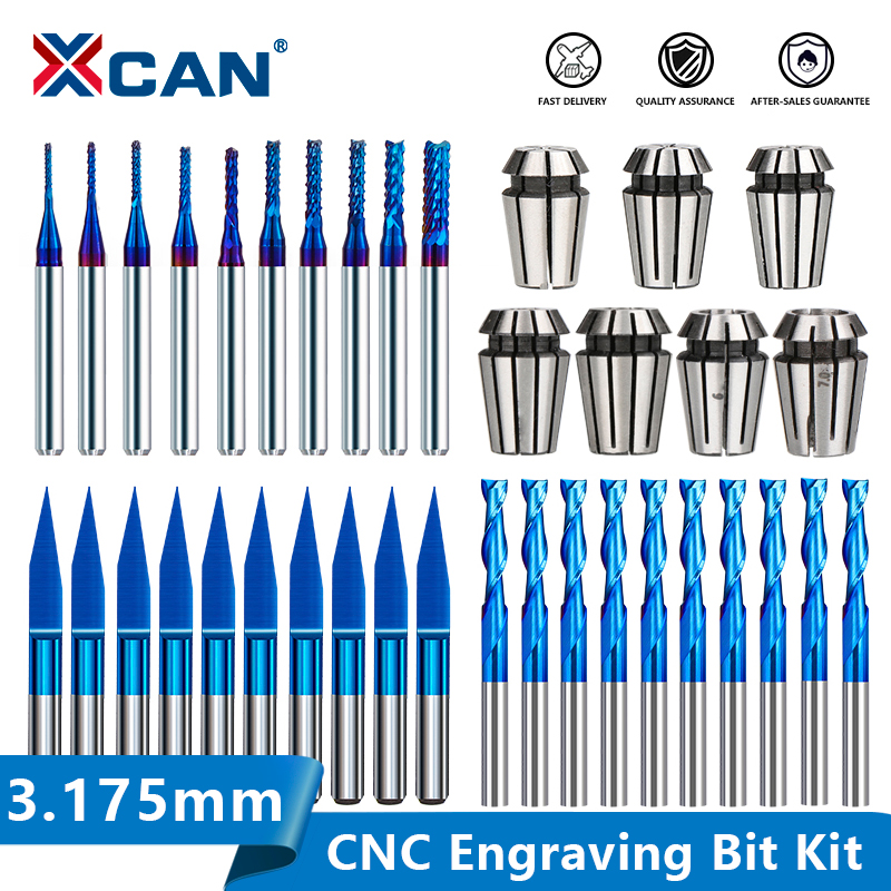 XCAN CNC Router Bit Cuối Cối X - đánh giá và giá End Mill Set